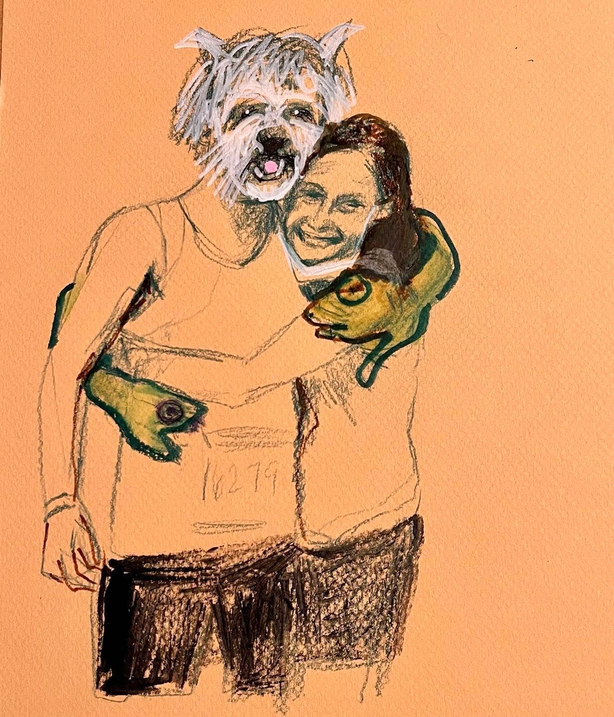 Drawing No. 1,206, 'Marathon runners had always been a friendly bunch.', posted NOV 12, 2022