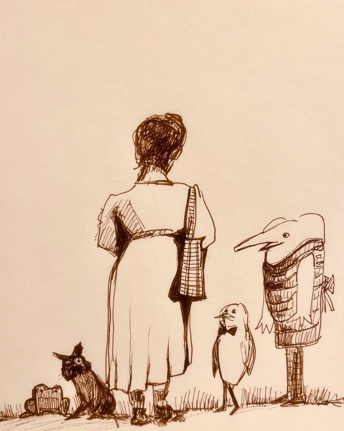 Drawing No. 1,524, 'Tess was on a mission: to find forever homes for all the shelter pets.', posted SEP 17, 2023