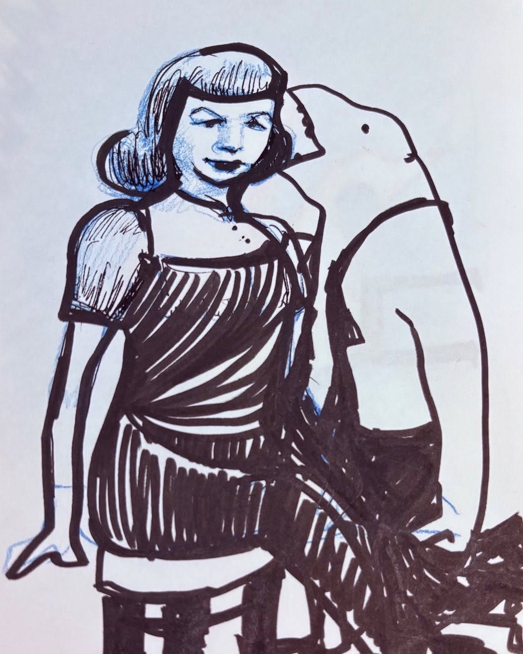 Drawing No. 2,200, 'Nancy Drew always had time to listen to a clue.', posted JUN 11, 2025