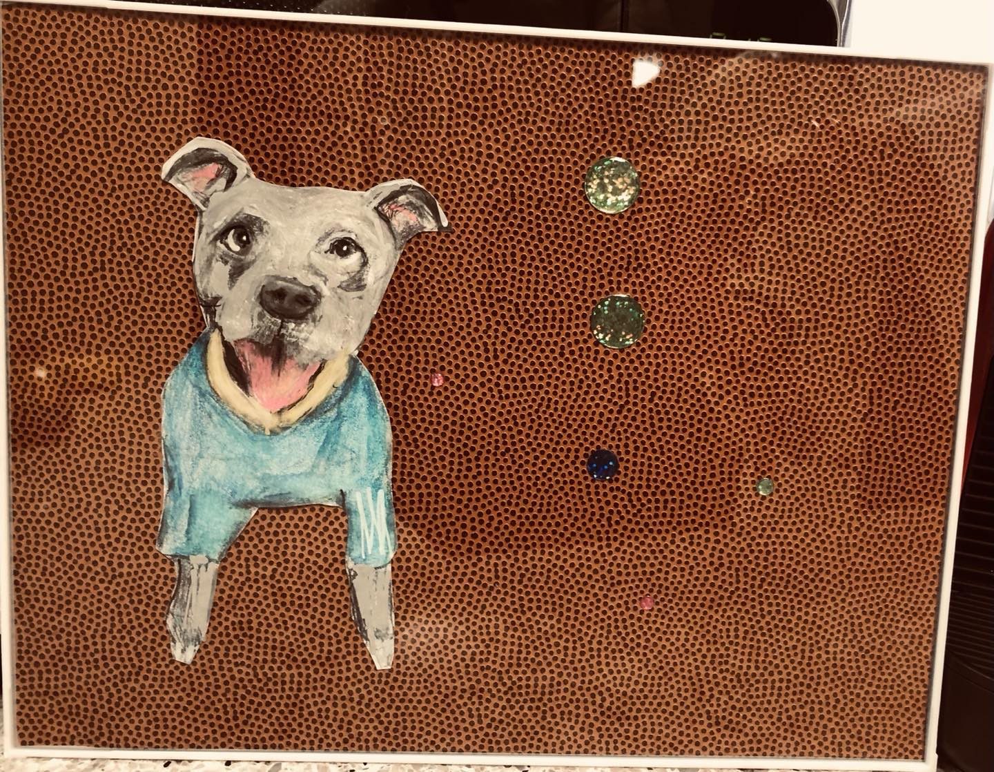 Drawing No. 700, 'A collage I made for friends, John and Barbara—it’s their grand-dog.', posted JUL 13, 2021