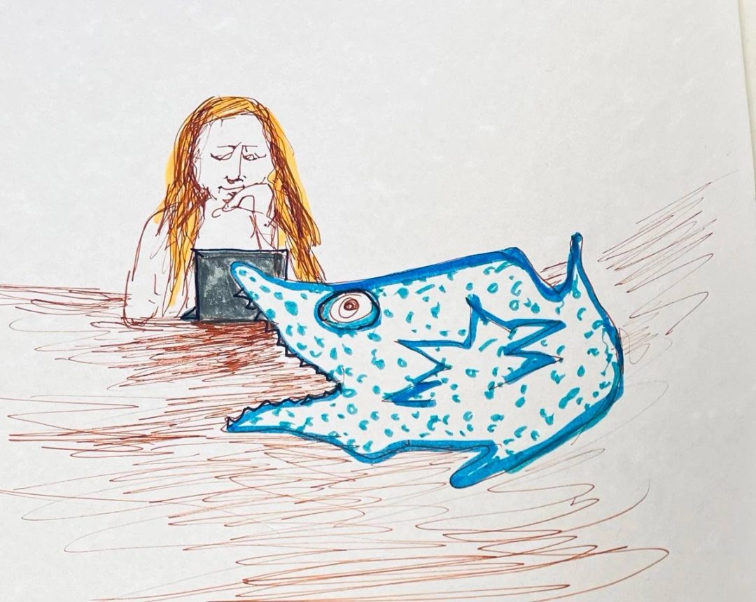 Drawing No. 1,357, 'Vernon needed to feel seen and heard 24/7', posted APR 9, 2023