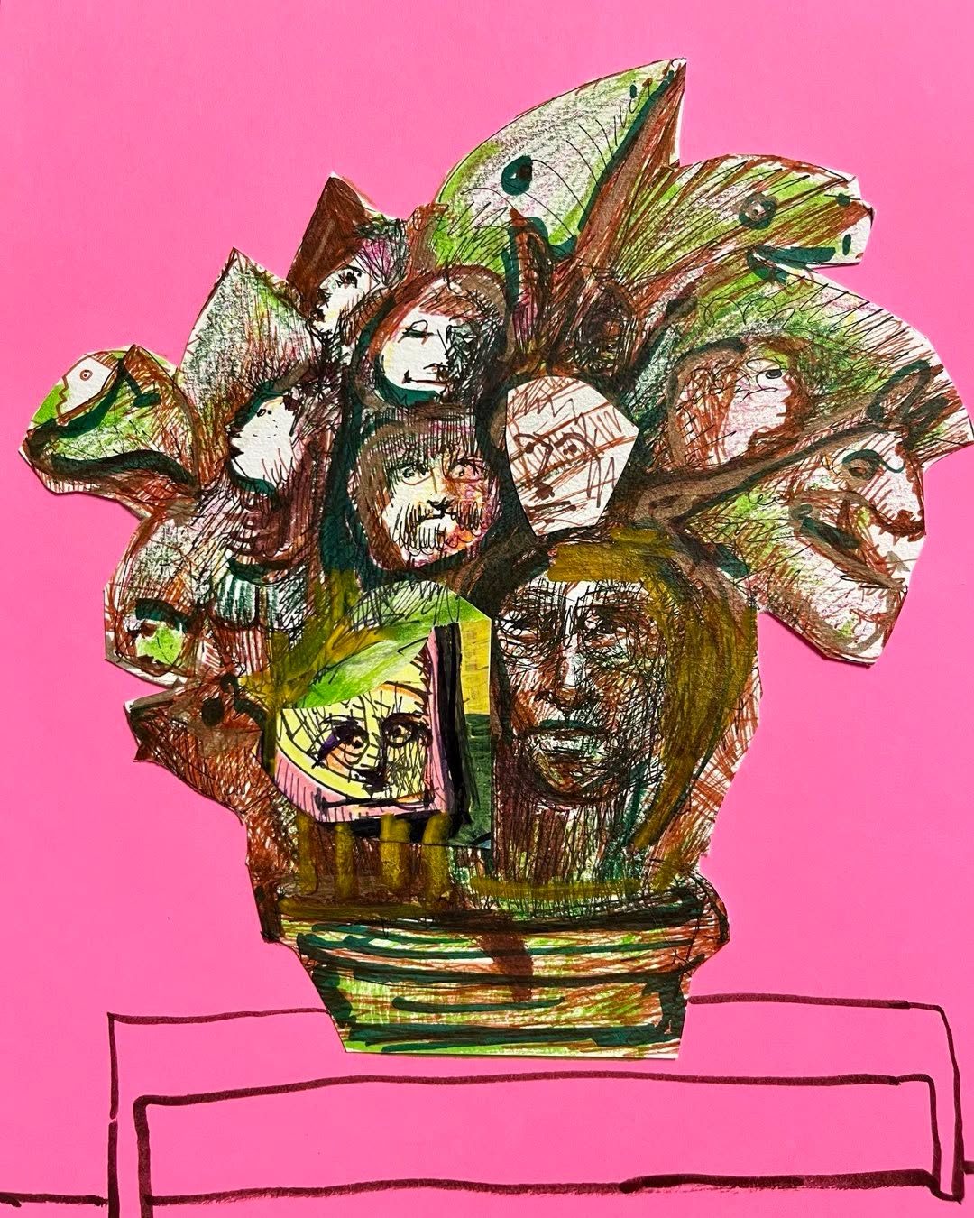Drawing No. 1,764, 'It was not the Mothers Day bouquet that Valencia had expected.', posted APR 28, 2024