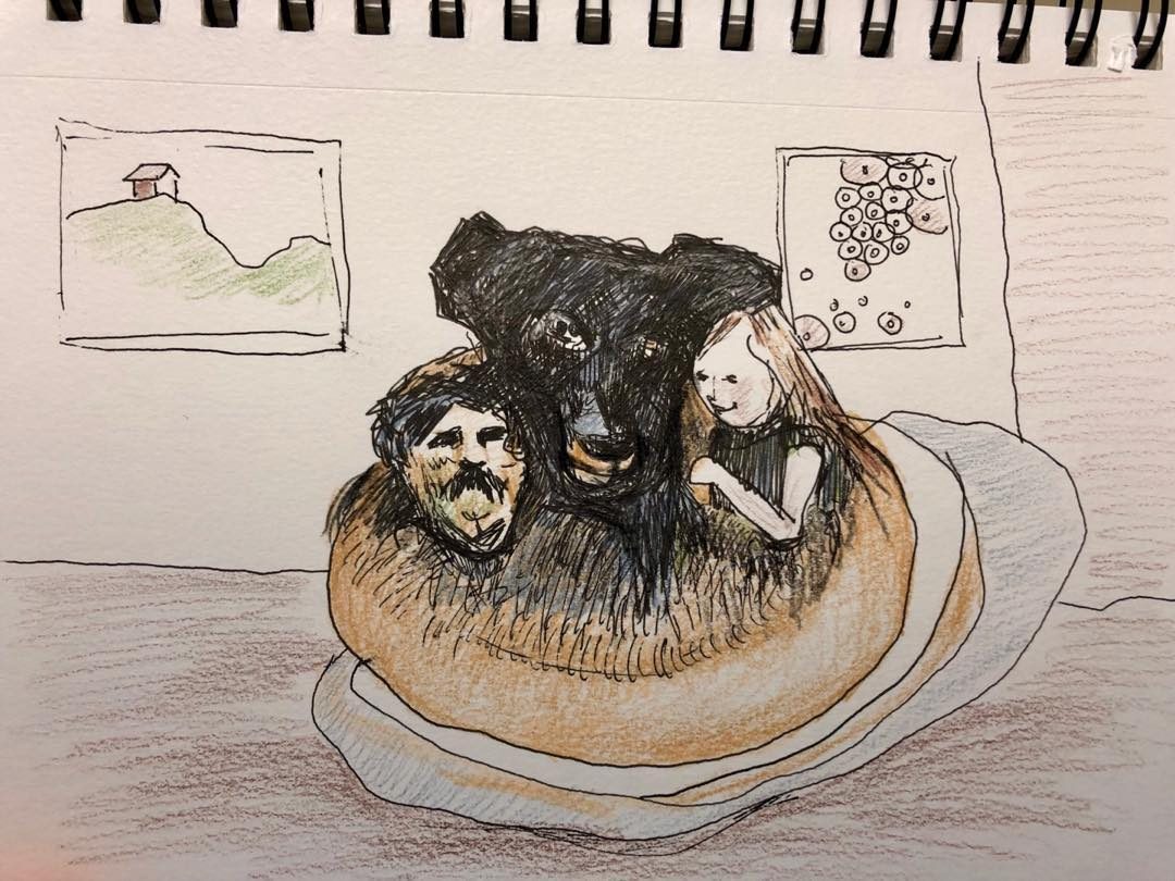 Drawing No. 55, 'Everything bagel with diet cream cheese', posted SEP 6, 2019