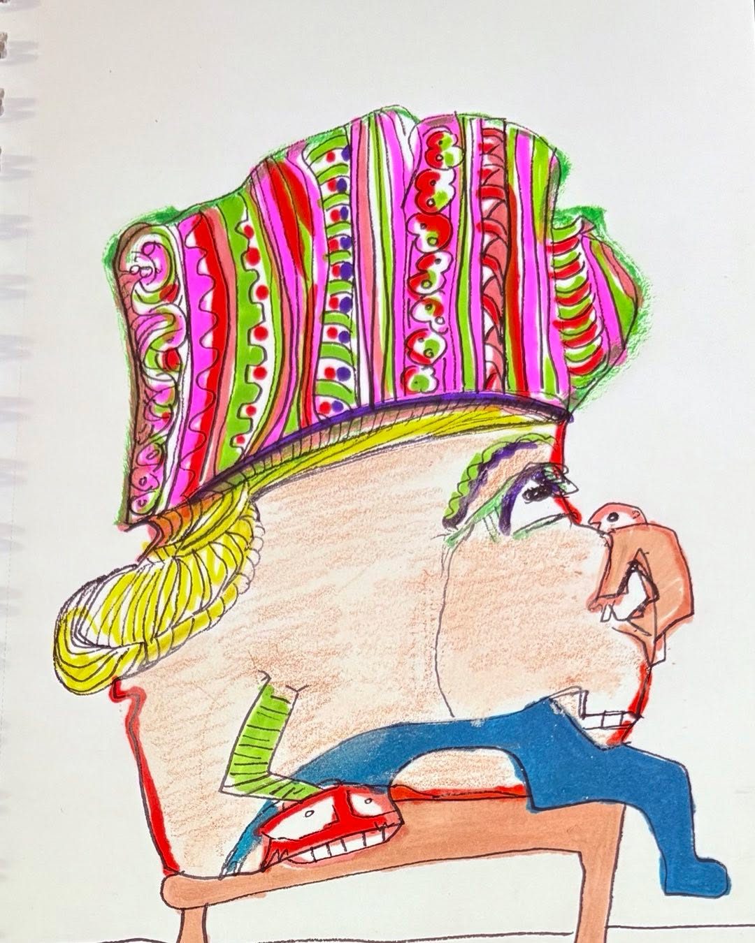 Drawing No. 2,178, 'The prince had something itchy in his eye.', posted MAY 24, 2025
