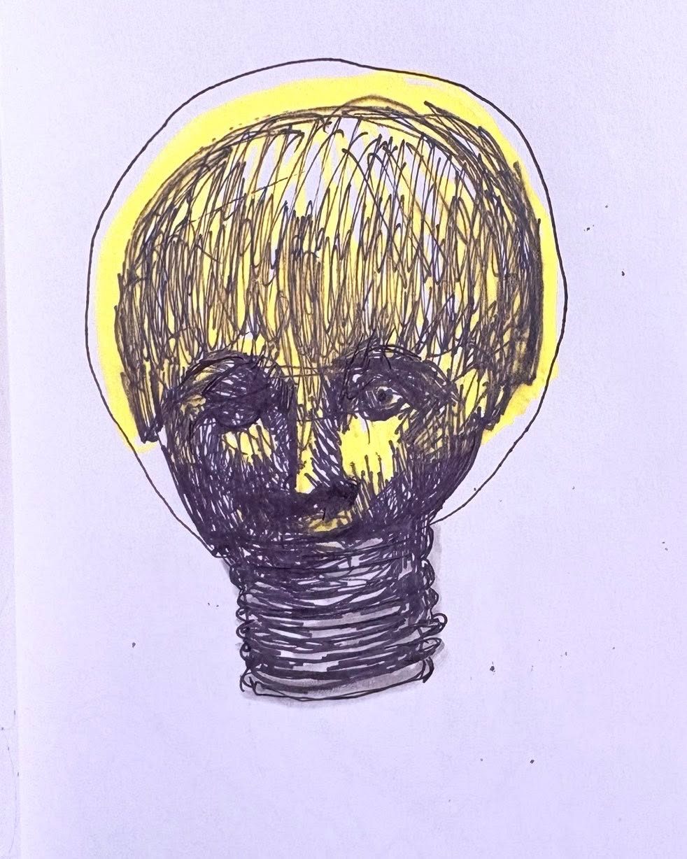 Drawing No. 2,410, 'It turned it that Bugsy was the brightest bulb in the drawer after all.', posted DEC 25, 2025