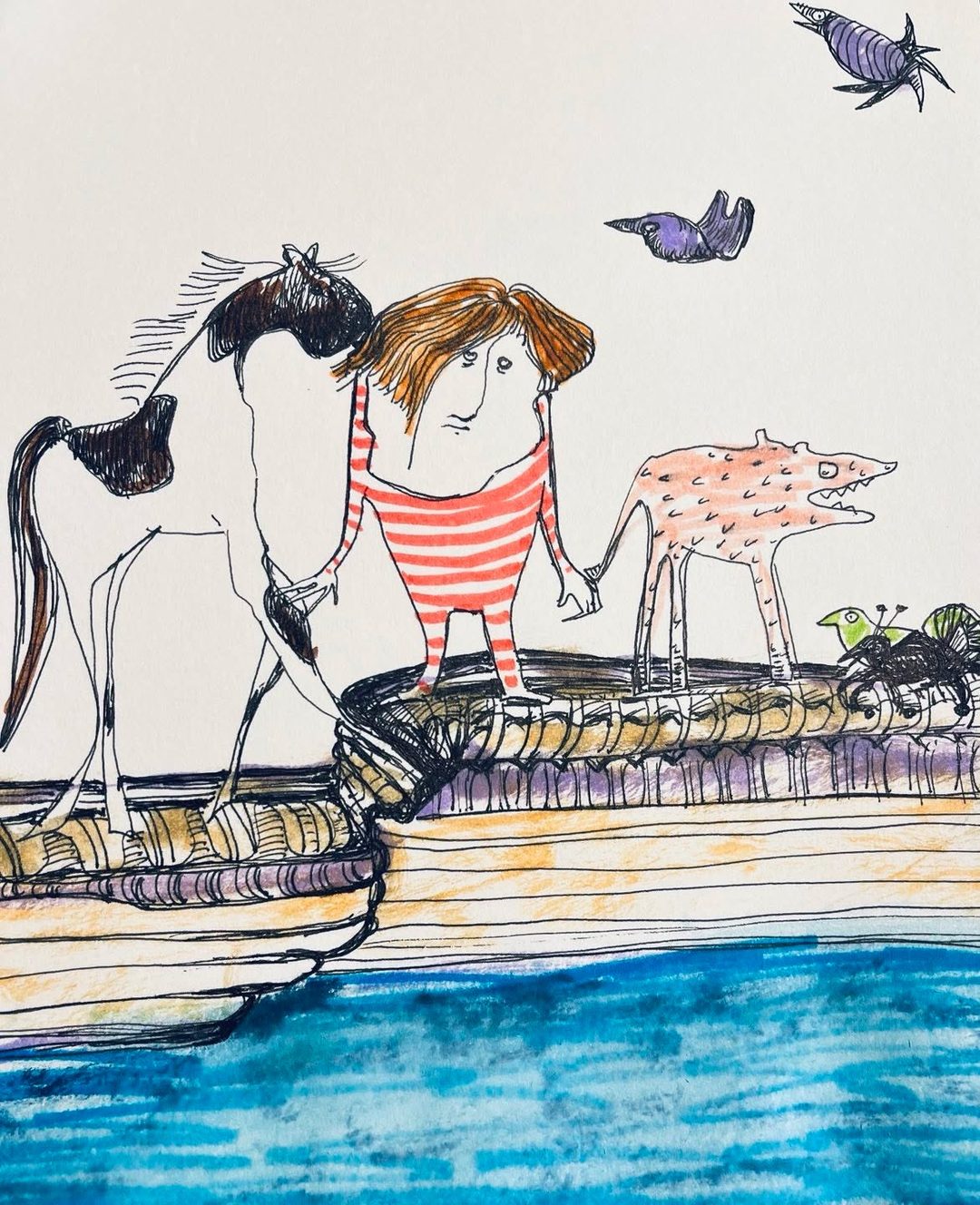 Drawing No. 1,518, 'Dobbin loved to smell Riordan's New Mown Hay shampoo.', posted SEP 12, 2023