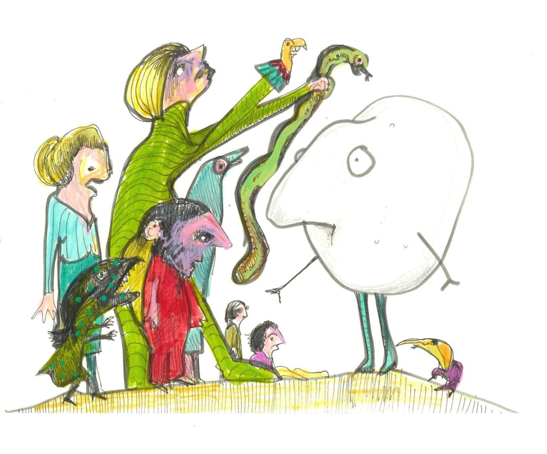 Drawing No. 1,605, 'Helping Herbie', posted NOV 29, 2023