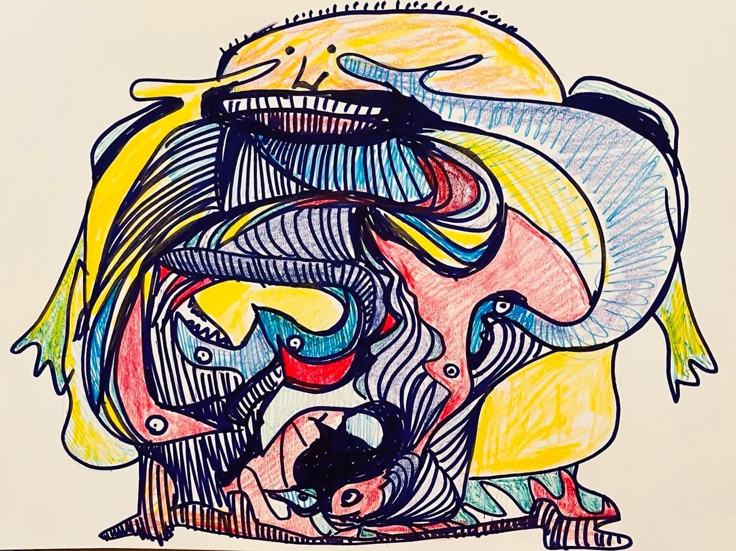 Drawing No. 1,221, 'Thanksgiving dinner gave Martin digestion issues.', posted NOV 26, 2022