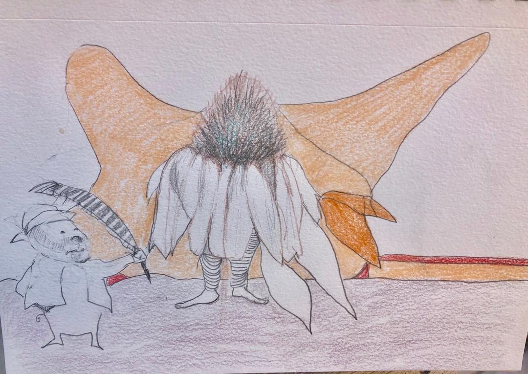 Drawing No. 50, 'Reluctant and shy', posted SEP 4, 2019