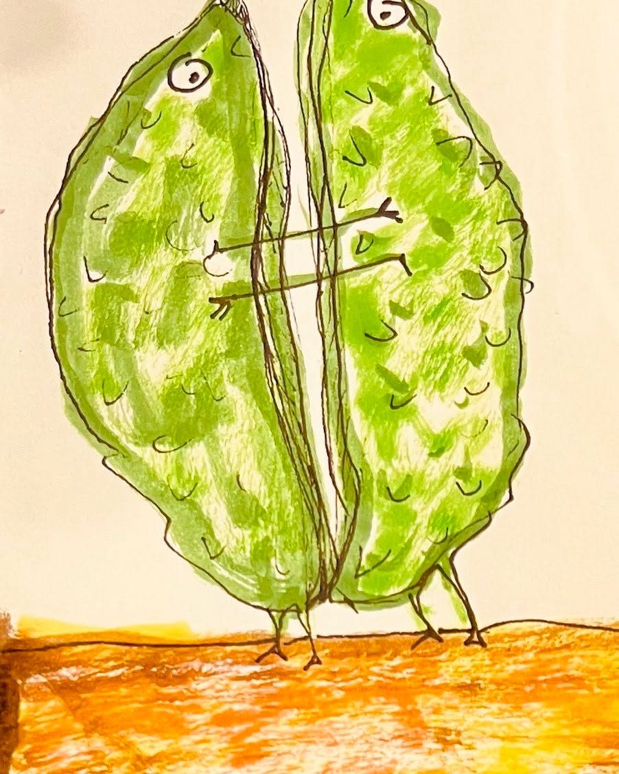 Drawing No. 1,915, 'The Gherkin-Spears met at the pickle ball club, and the rest is history.', posted SEP 18, 2024