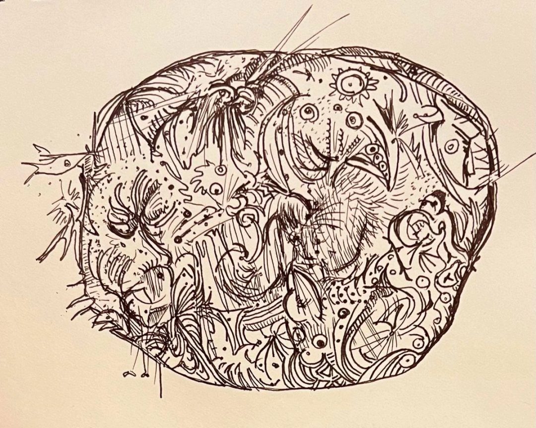 Drawing No. 1,672, 'It was Family Day at Potato Elementary School.', posted FEB 4, 2024