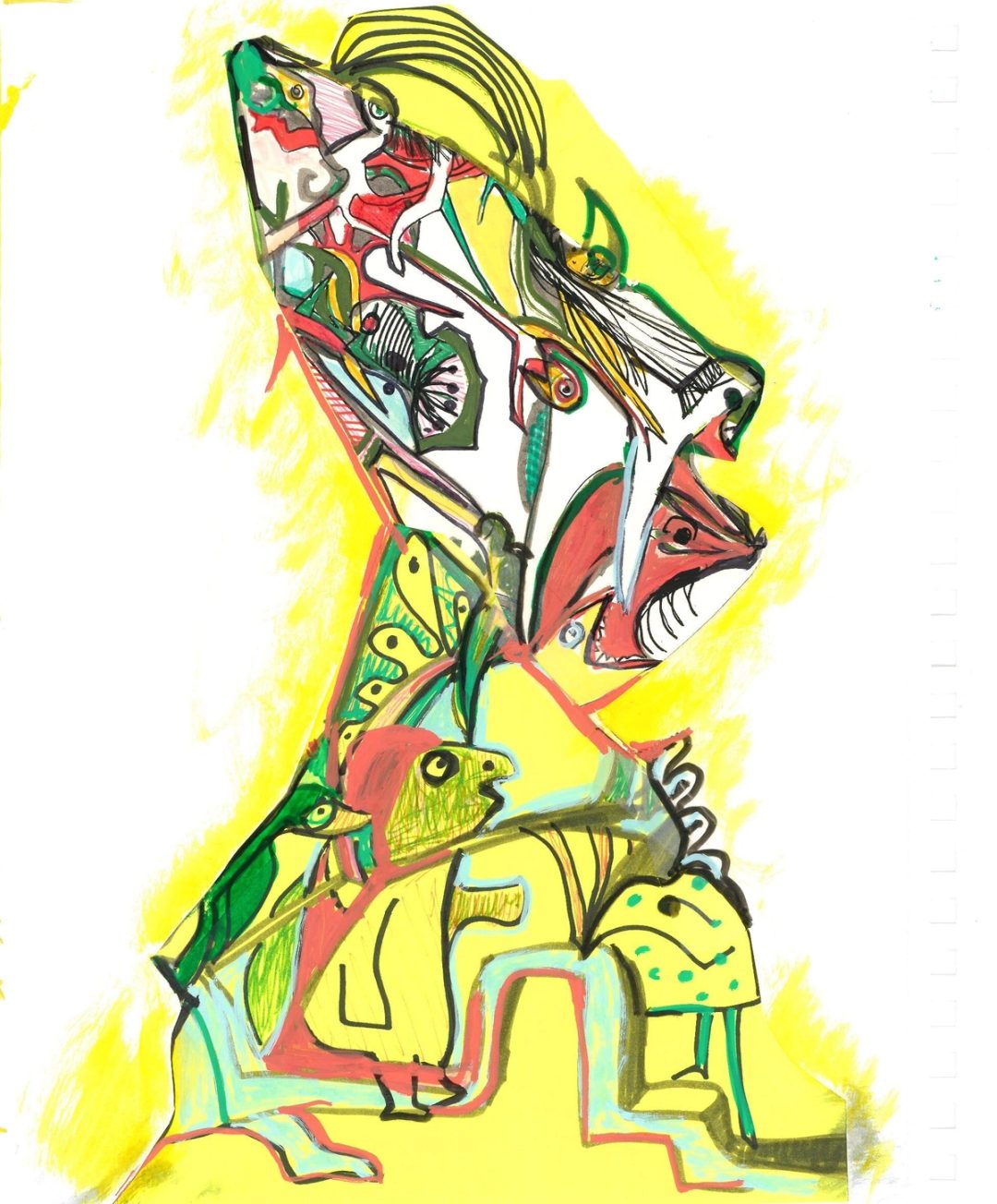 Drawing No. 1,072, 'Banana Colored World', posted JUL 4, 2022