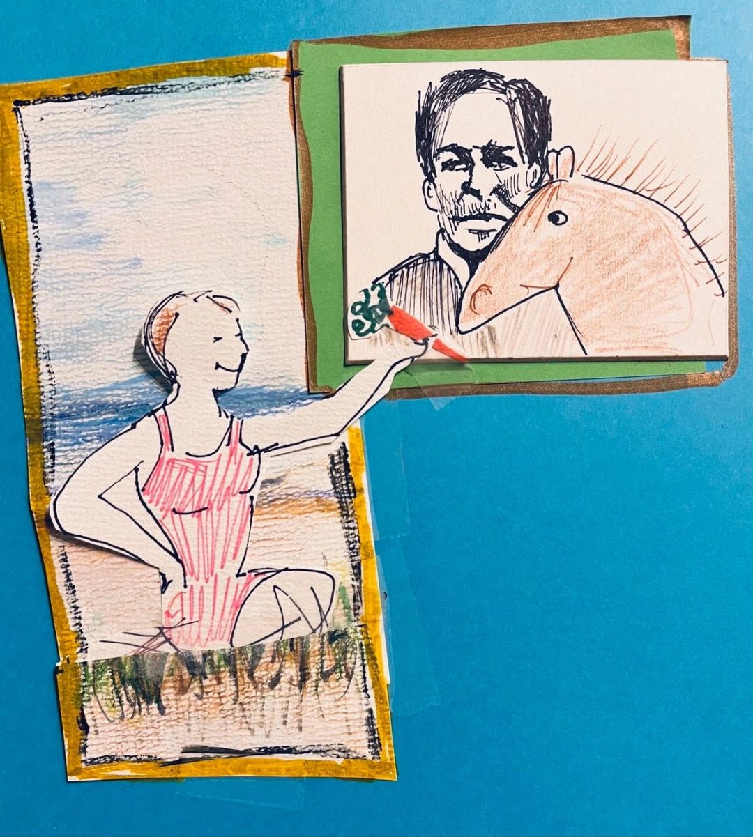 Drawing No. 1,411, 'When the picture frame store was closed for vacation...', posted MAY 30, 2023