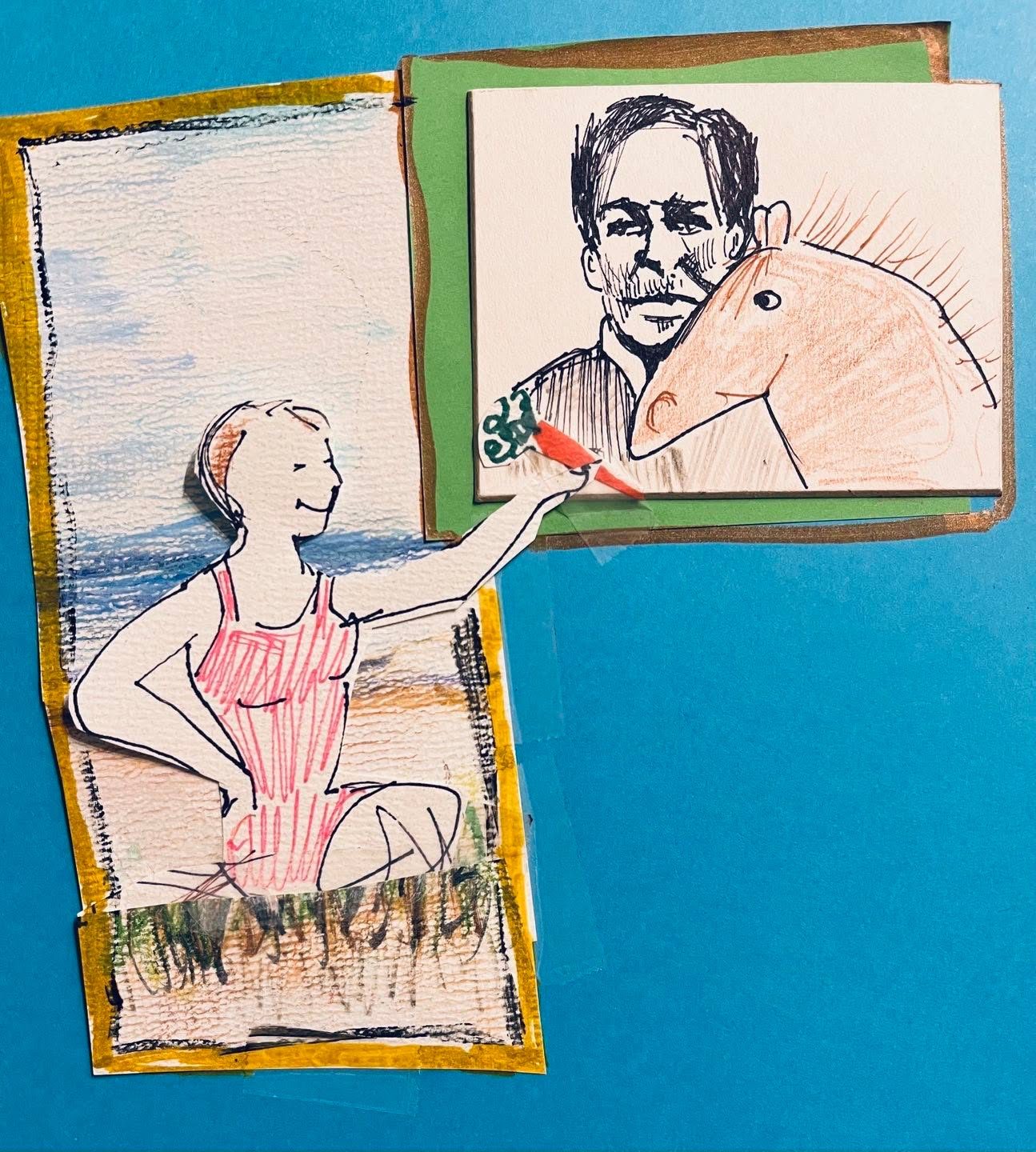 Drawing No. 1,411, 'When the picture frame store was closed for vacation...', posted MAY 30, 2023
