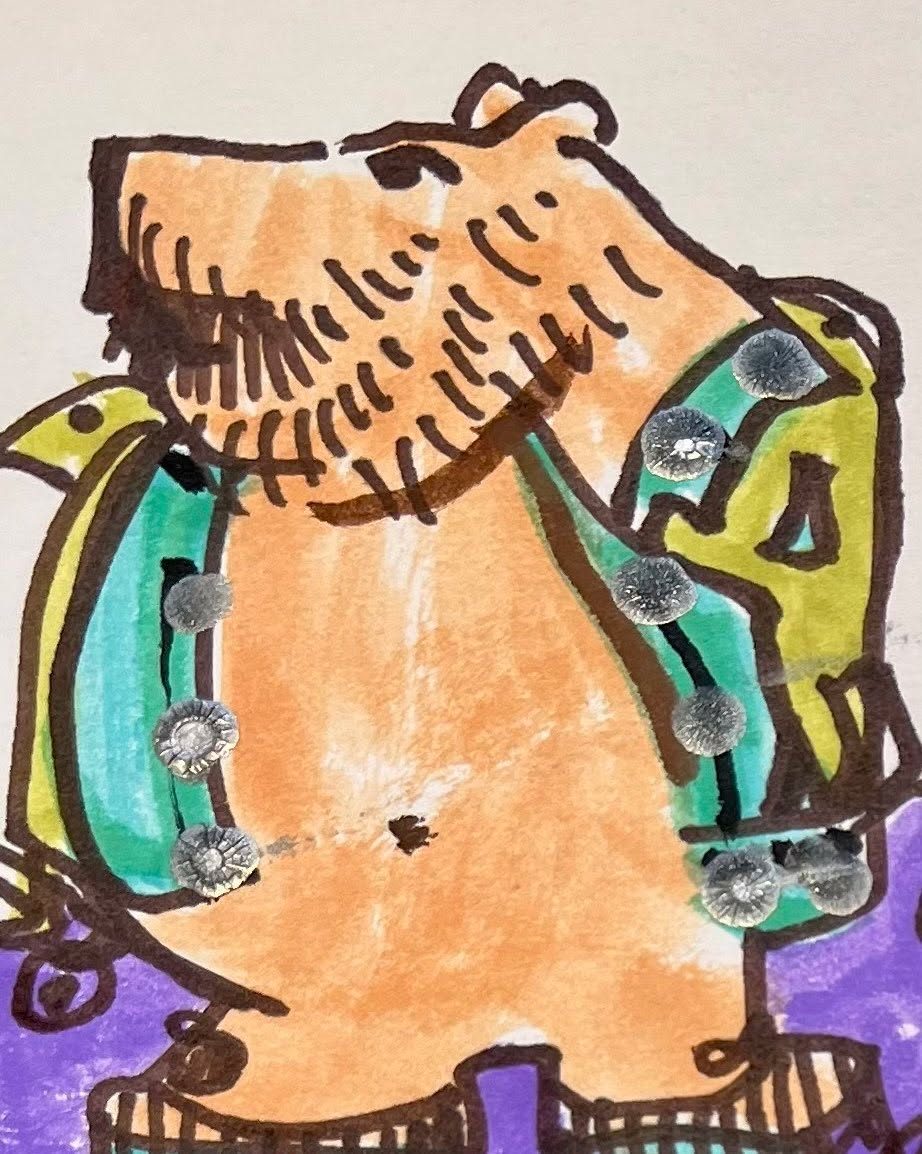 Drawing No. 1,328, 'The Goldilocks home invasion left Baby Bear with a lot of trauma.', posted MAR 10, 2023