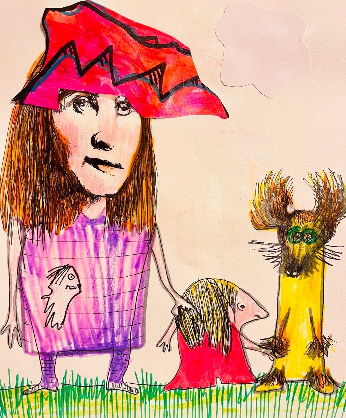 Drawing No. 1,185, 'Brand new in town, Edna hoped the children wouldn’t get in the wrong crowd.', posted OCT 22, 2022