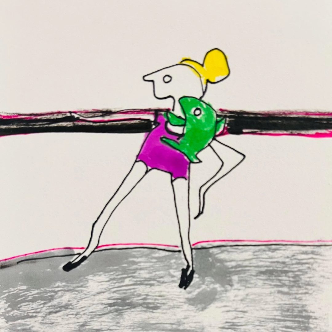 Drawing No. 2,051, 'Wendy was less than thrilled with her pas de deux partner.', posted JAN 27, 2025