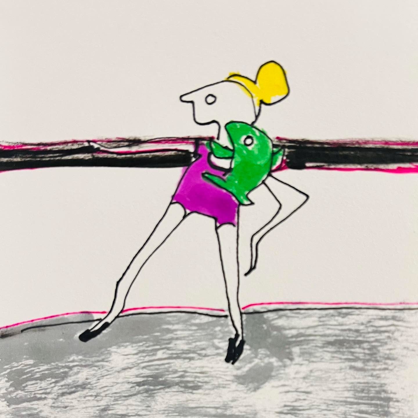 Drawing No. 2,051, 'Wendy was less than thrilled with her pas de deux partner.', posted JAN 27, 2025