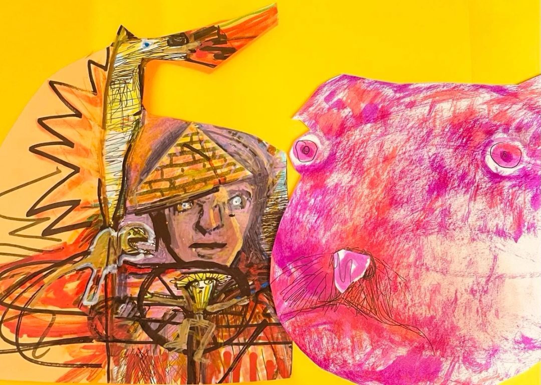 Drawing No. 1,996, 'Animals in the road made Shedlin's morning commute a challenge.', posted DEC 3, 2024