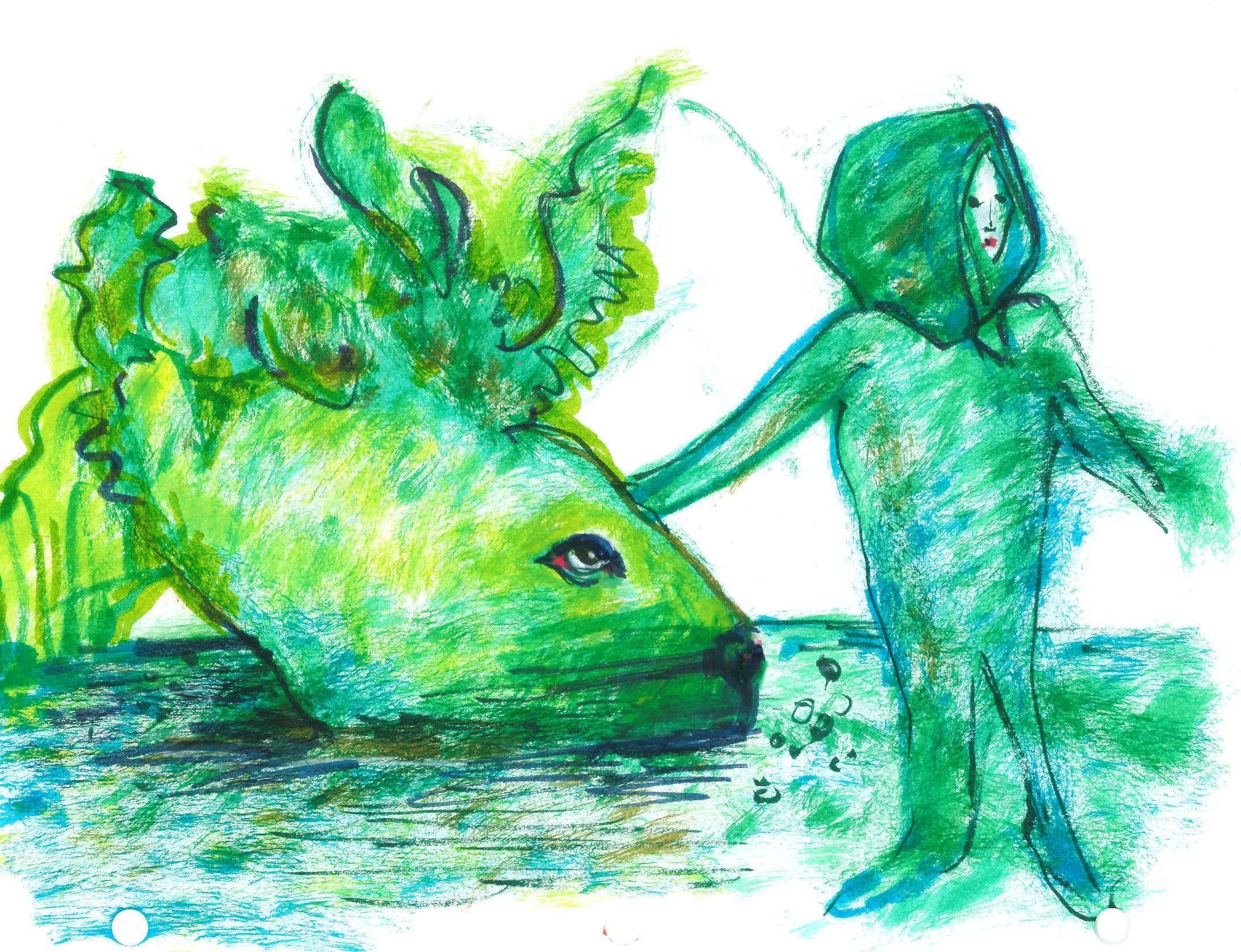 Drawing No. 1,574, 'Love Greens', posted NOV 1, 2023