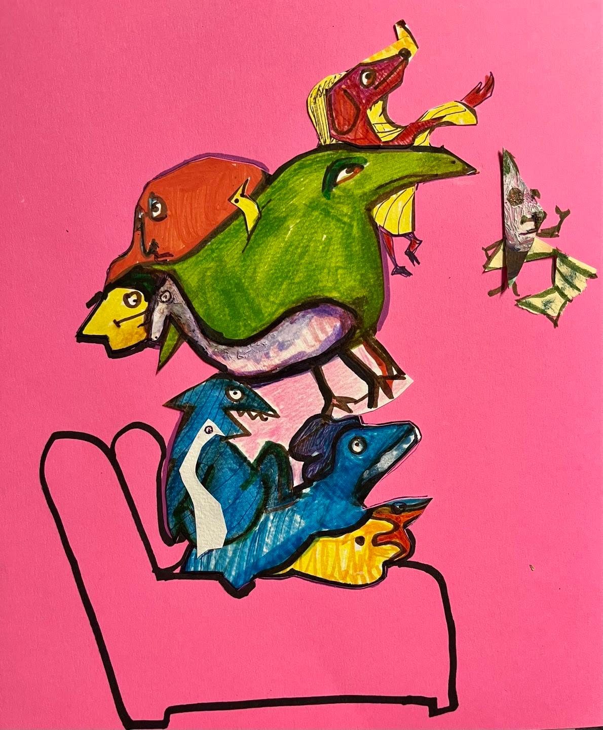 Drawing No. 1,645, 'Almost everyone loved Owen's dollar bill Origami.', posted JAN 7, 2024