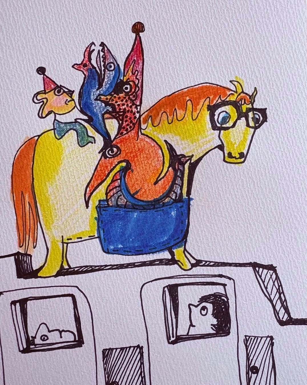 Drawing No. 2,479, 'Connie wished the neighbors would stop double-parking.', posted FEB 27, 2026
