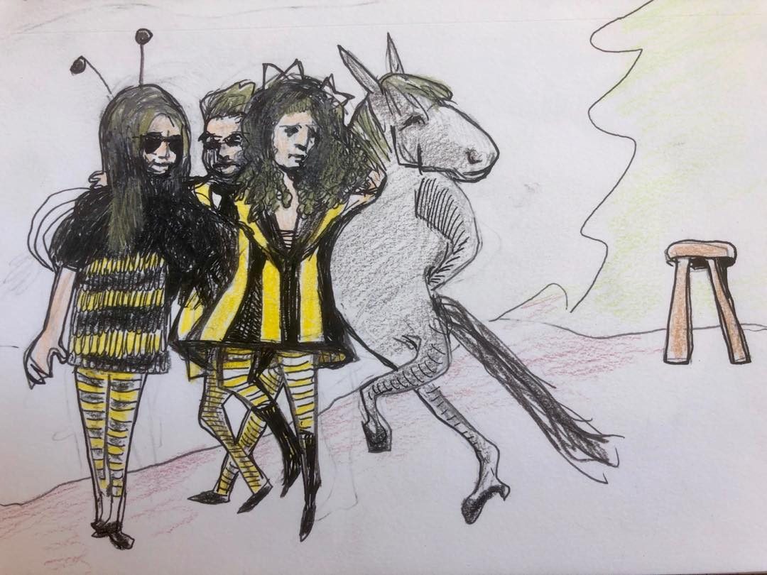 Drawing No. 70, 'The bumblebee dance would never be a hit', posted SEP 16, 2019