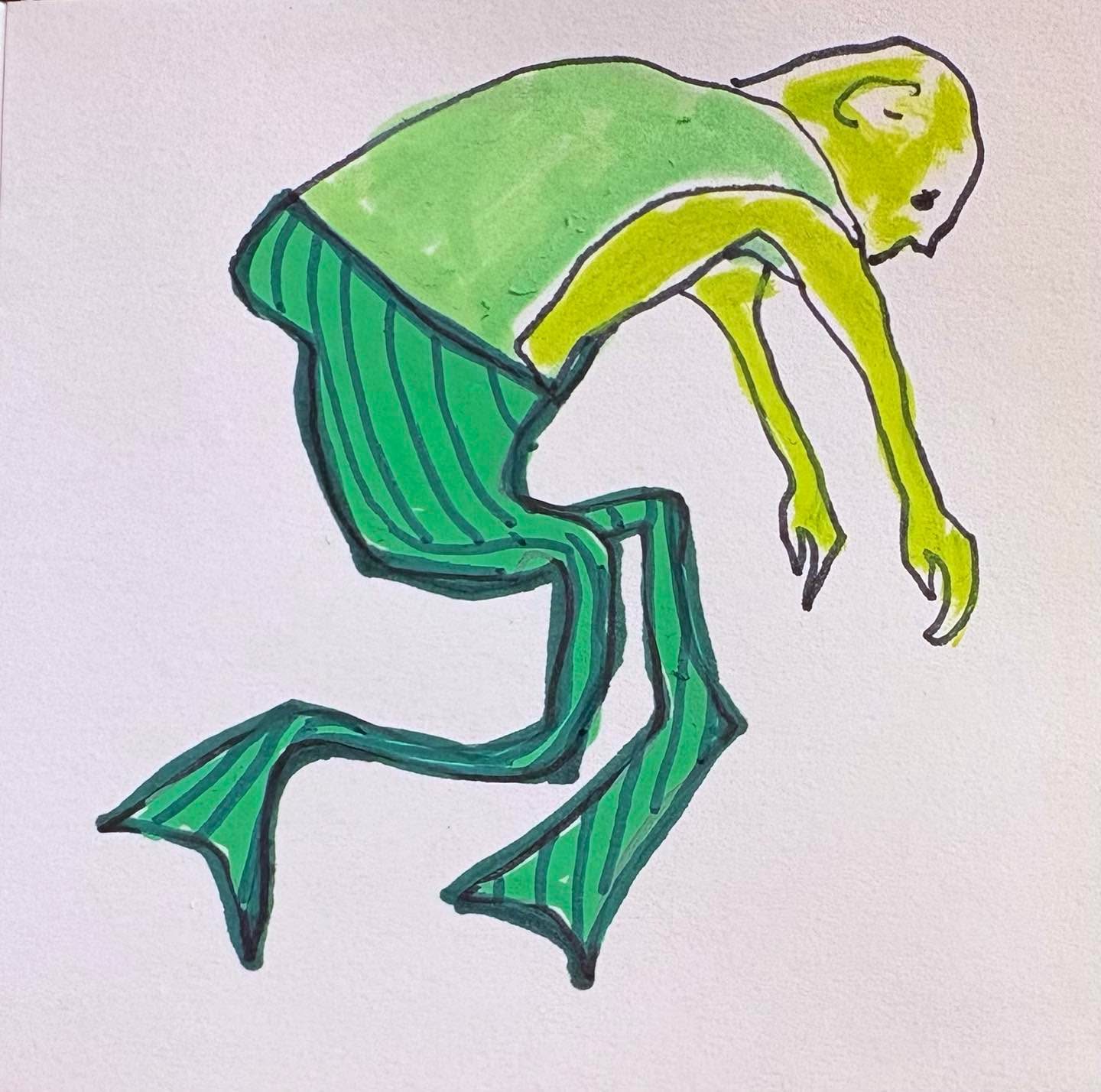 Drawing No. 2,405, 'Lester's phenomenal dance moves left his partners behind.', posted DEC 20, 2025