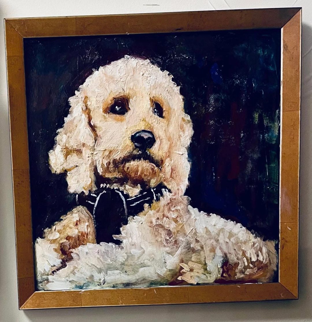 Drawing No. 1,761, 'This is Gobi, my latest portrait, and a delight to paint.', posted APR 26, 2024