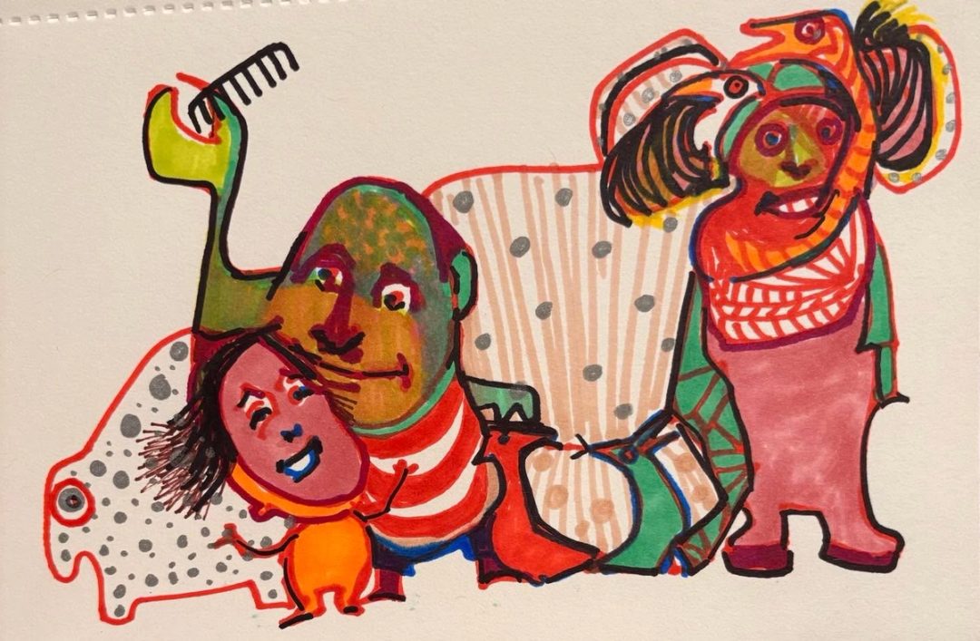 Drawing No. 2,238, 'Marcelo did wonders with summer frizzies.', posted JUL 16, 2025