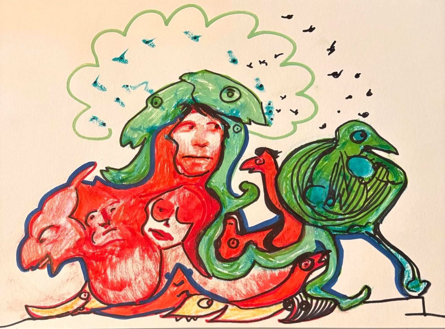 Drawing No. 2,358, 'Somebody in Wanda's fitness class hadn't showered.', posted NOV 7, 2025