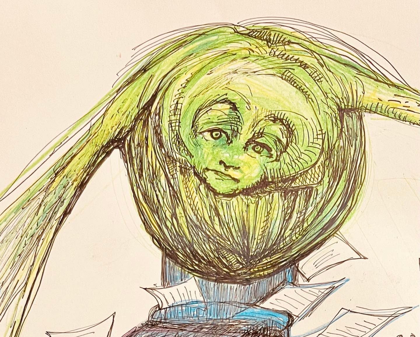 Drawing No. 1,659, 'Weird stuff was coming out of Mabel Spooner's 3D printer.', posted JAN 21, 2024
