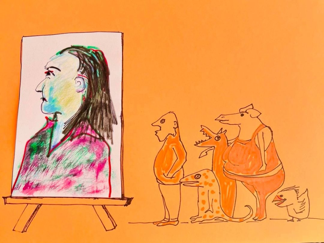 Drawing No. 1,794, 'Ramona reinvented herself as a Life Coach.', posted MAY 29, 2024