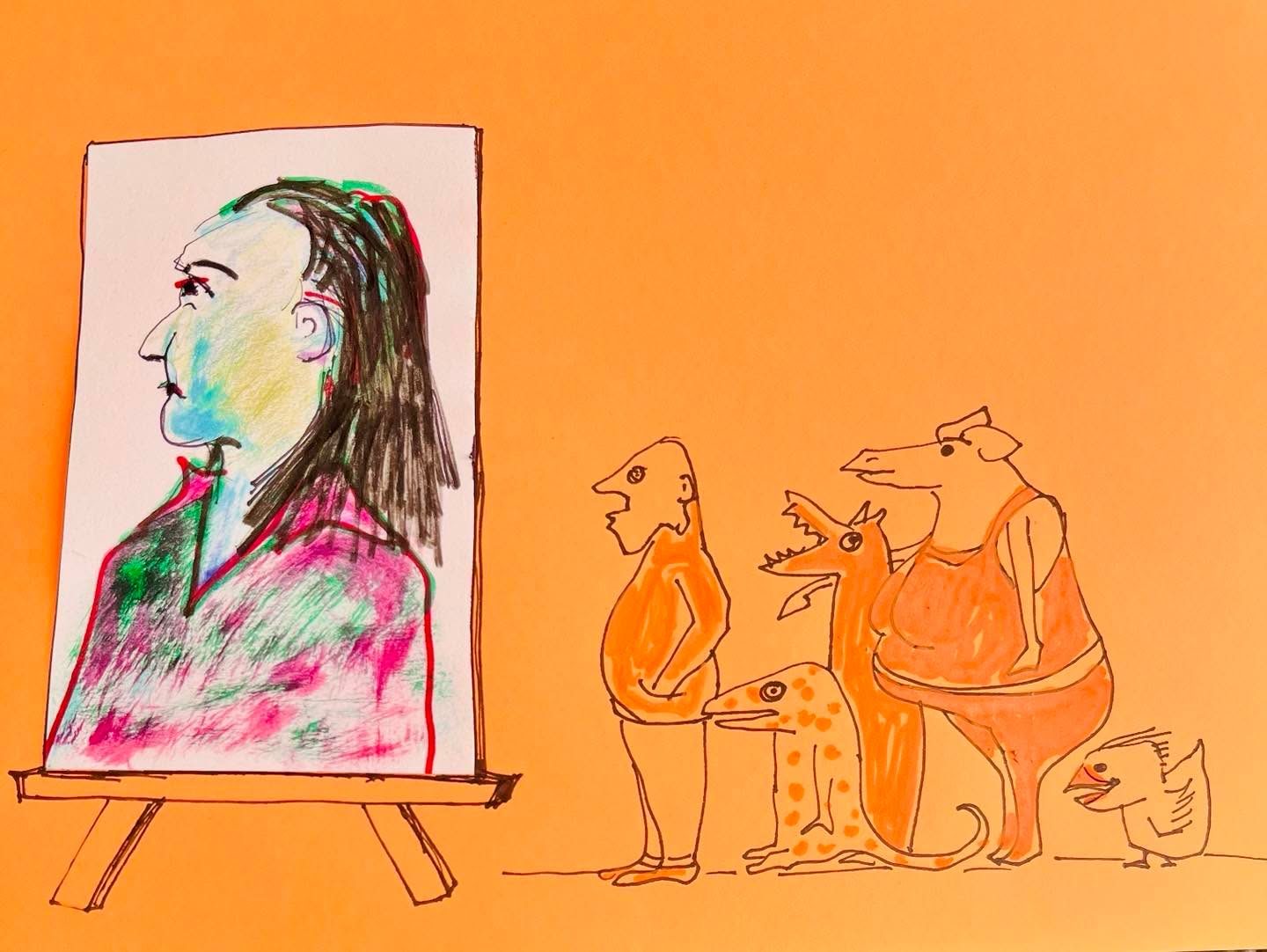 Drawing No. 1,794, 'Ramona reinvented herself as a Life Coach.', posted MAY 29, 2024
