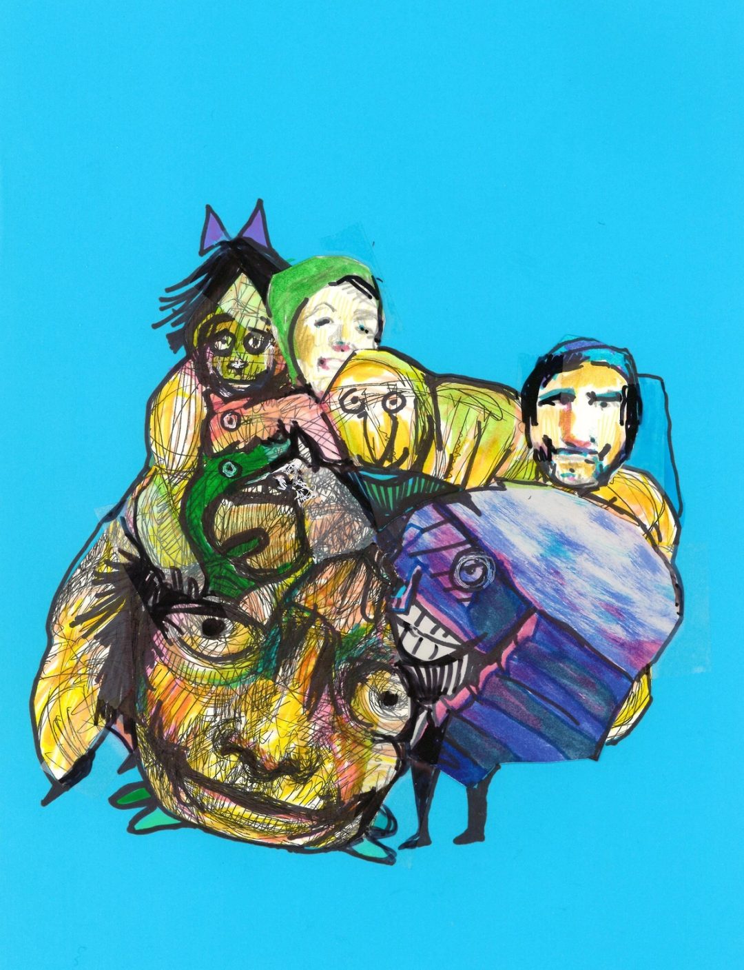 Drawing No. 630, 'Huggy Family', posted MAY 8, 2021