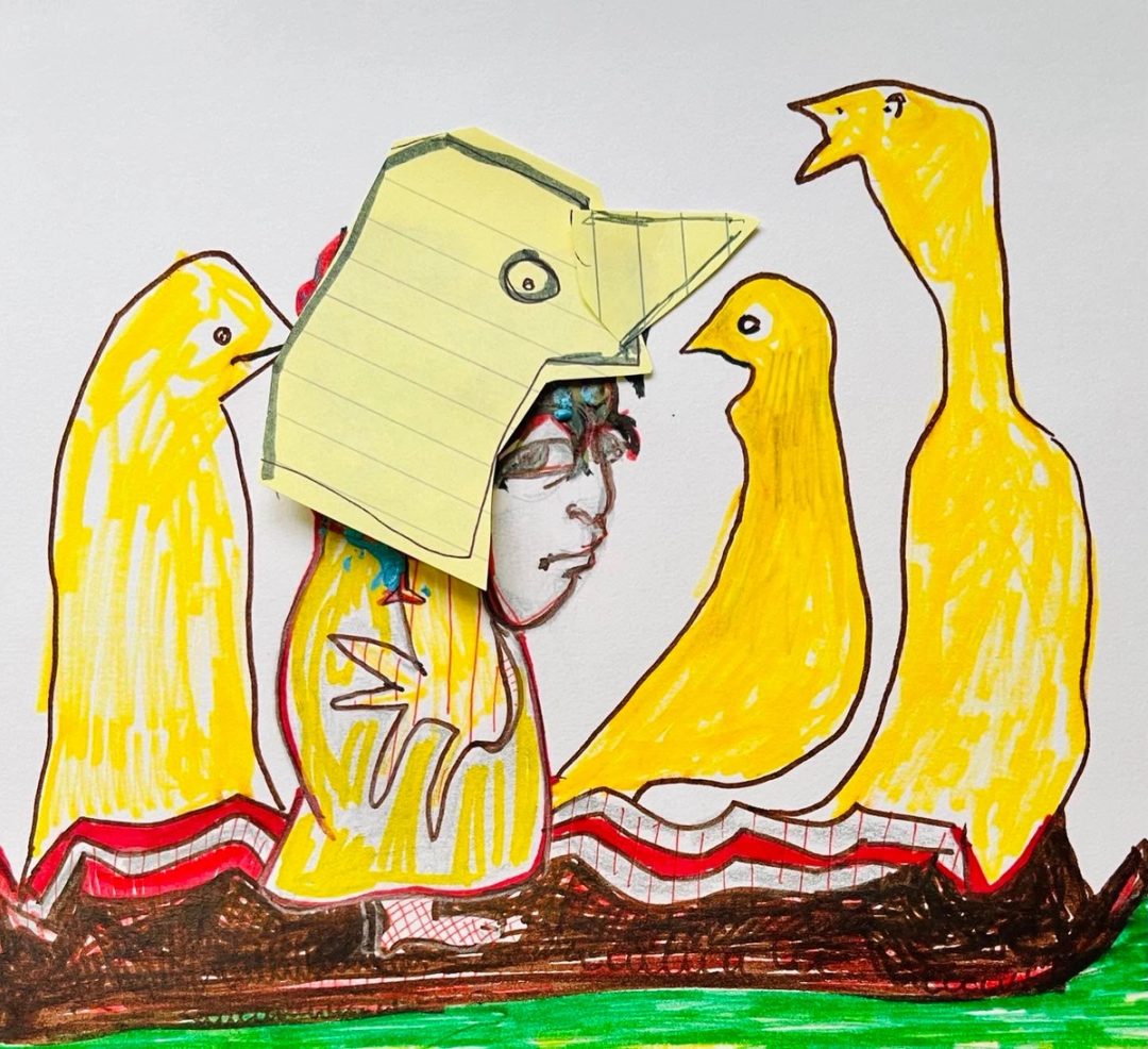 Drawing No. 1,418, 'Ken could never be himself at the  Canary Club.', posted JUN 6, 2023
