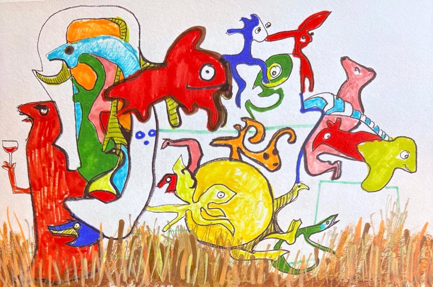 Drawing No. 2,302, 'They'd rented a golden retriever for the first Fall meet and greet.', posted SEP 12, 2025