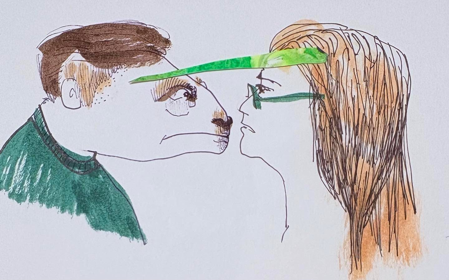 Drawing No. 2,542, 'Reg and Zora had been reading each other's minds since the 1960's.', posted APR 15, 2026
