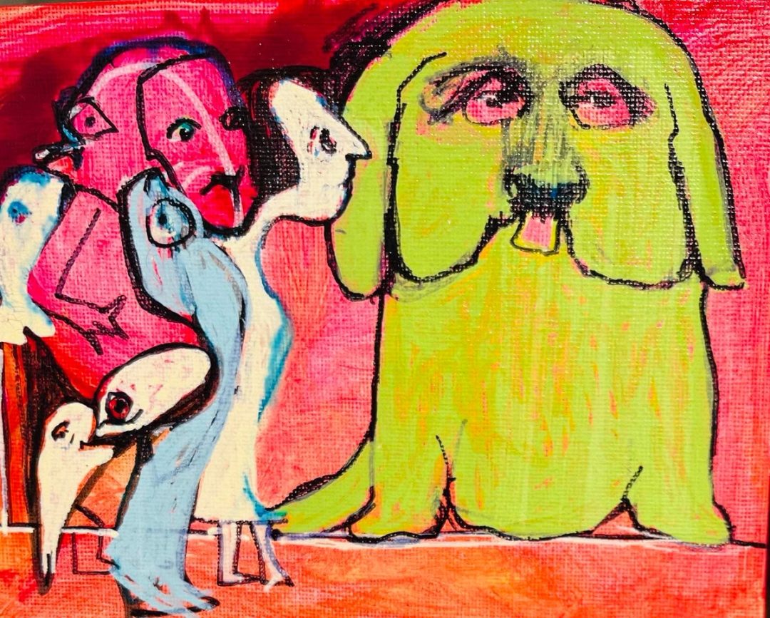 Drawing No. 1,936, 'The wisp of a shelter puppy had filled out nicely.', posted OCT 8, 2024