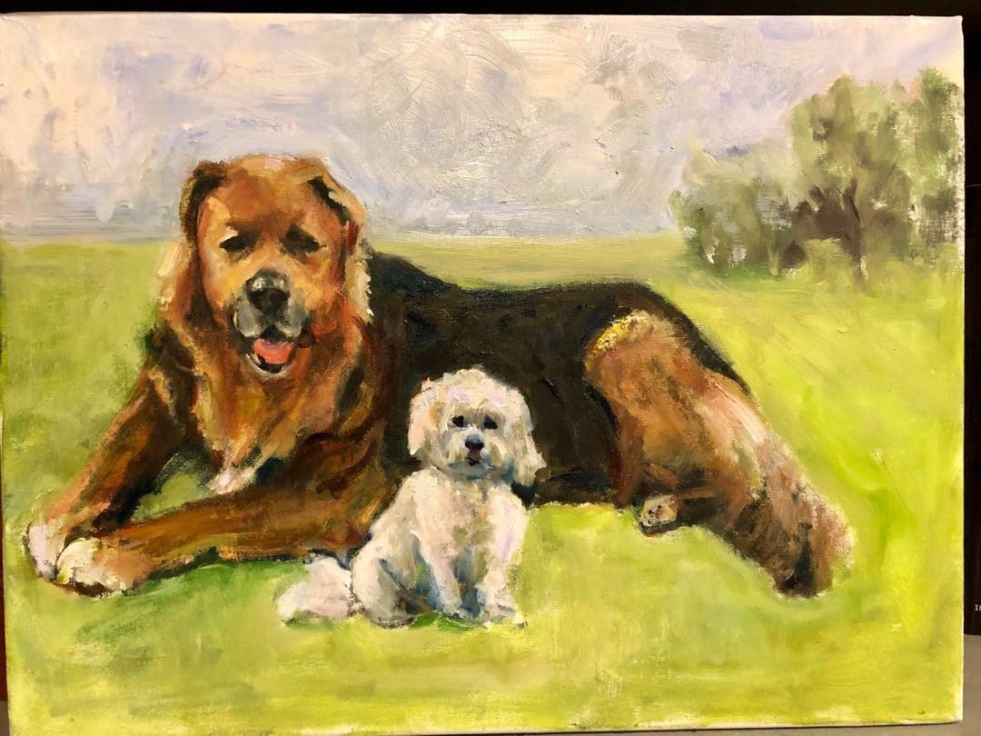 Drawing No. 34, 'Latest portrait: Hero and Leah', posted MAY 28, 2019