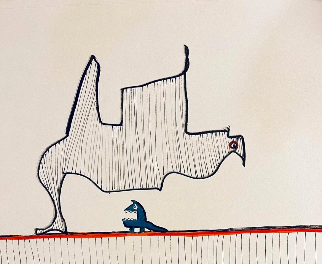 Drawing No. 1,906, 'Working with a coach was doing wonders for Courtney's balance.', posted SEP 10, 2024