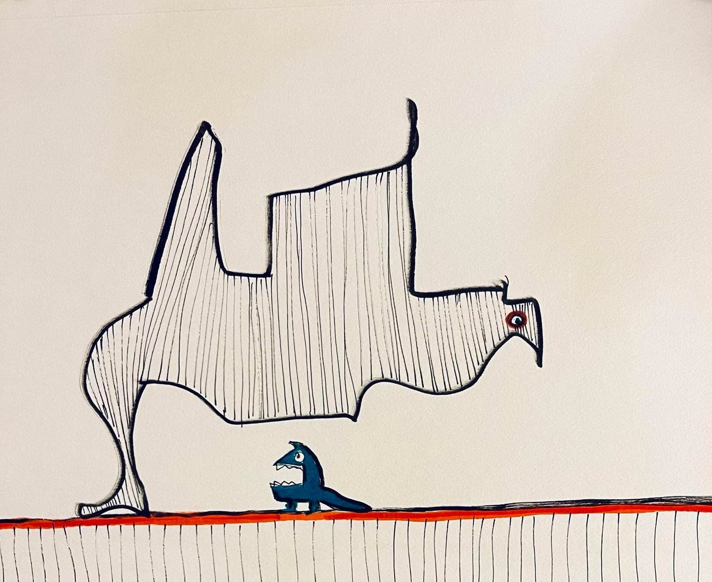 Drawing No. 1,906, 'Working with a coach was doing wonders for Courtney's balance.', posted SEP 10, 2024