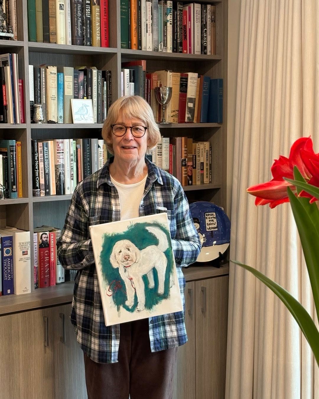 Drawing No. 2,435, 'My friend, Ellen with her beloved Poobah.', posted JAN 17, 2026