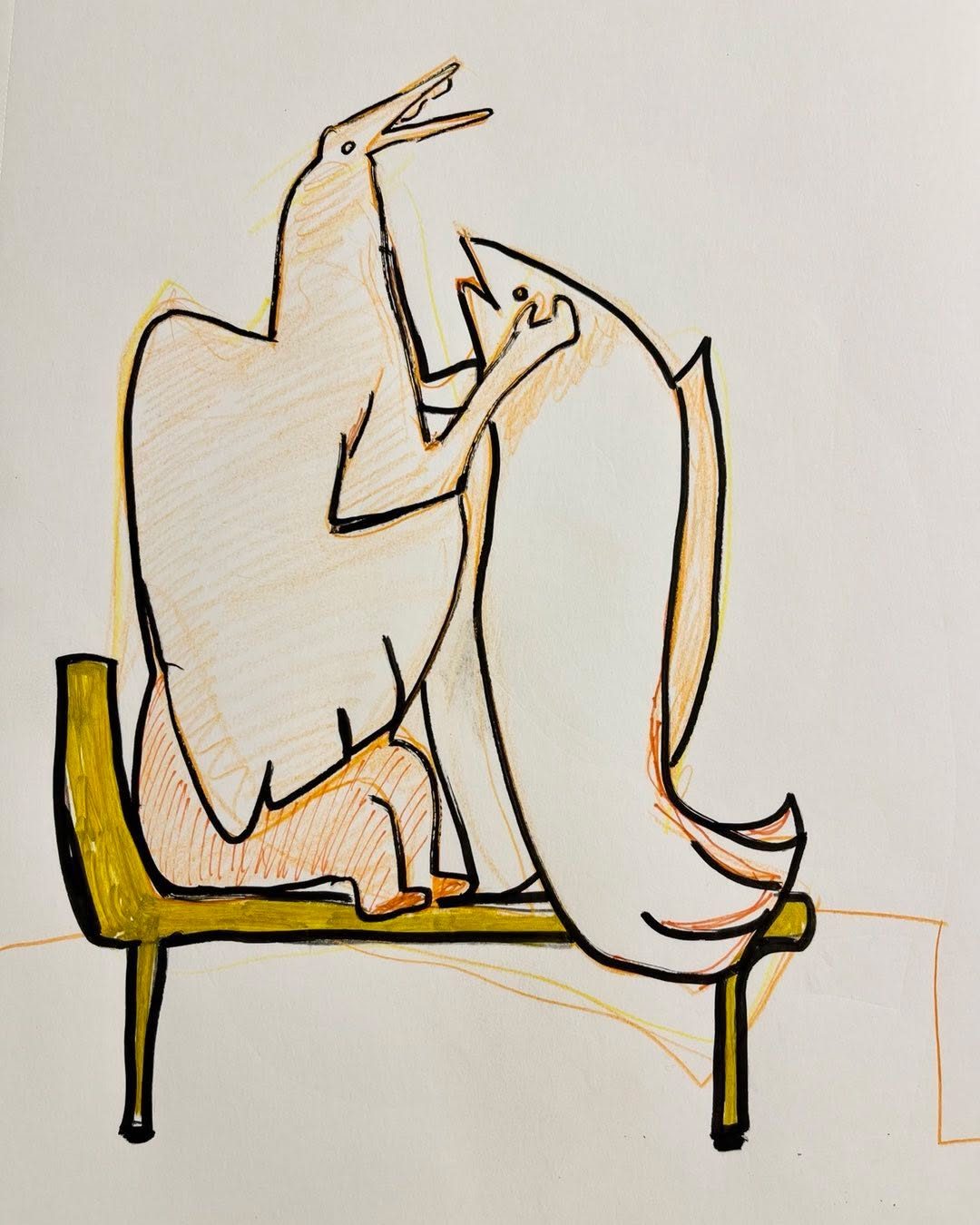 Drawing No. 1,131, 'For Greven and Rowena, it was more than a summer romance.', posted AUG 30, 2022