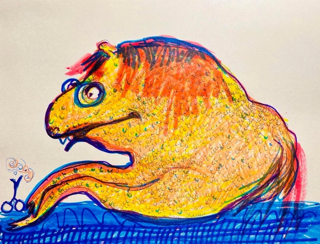 Drawing No. 1,589, 'Having plucked out unwanted hair, Leona was left with follicles galore.', posted NOV 14, 2023