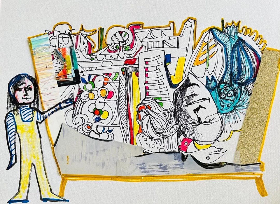 Drawing No. 1,407, 'Felicity had hoped that her yard sale would attract more interest.', posted MAY 26, 2023