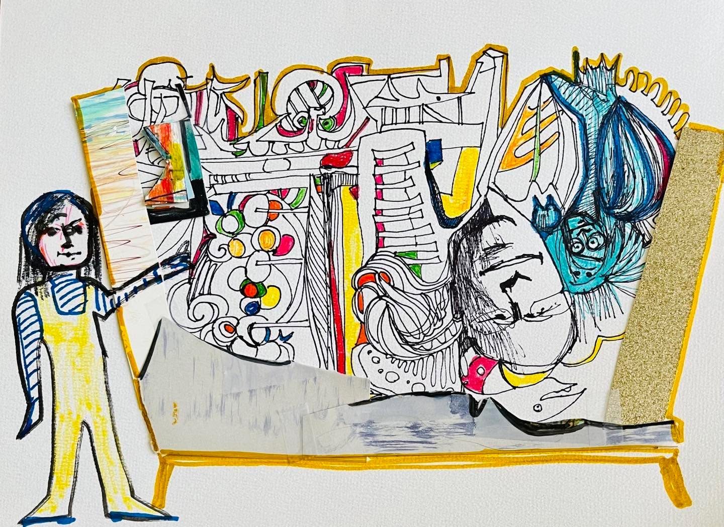 Drawing No. 1,407, 'Felicity had hoped that her yard sale would attract more interest.', posted MAY 26, 2023