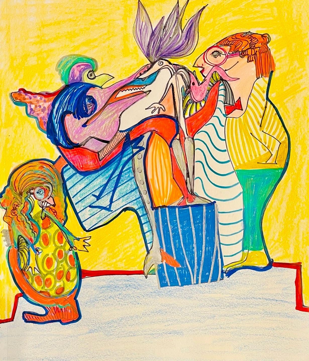 Drawing No. 1,167, 'All the fashionistas in the family helped to style Baby Frieda for the Little Miss Adorable pageant.', posted OCT 4, 2022