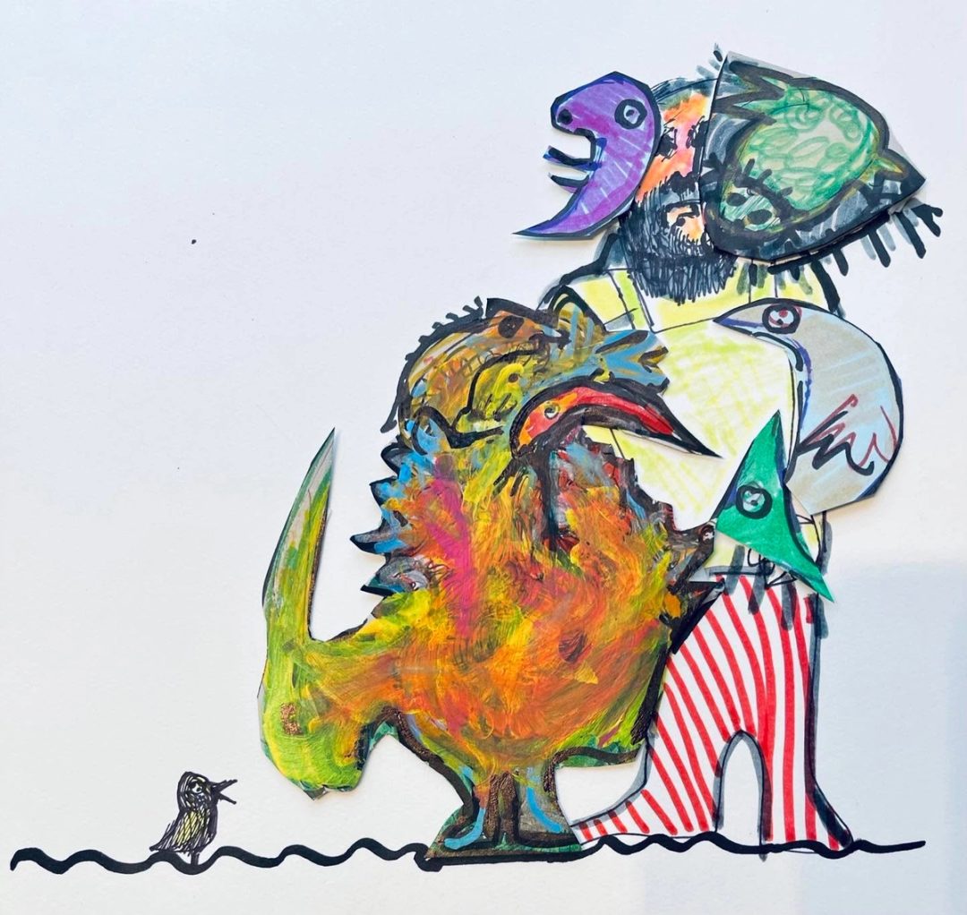 Drawing No. 1,598, 'For Meade and Hawthorne, reconnecting at Thanksgiving was always a joy.', posted NOV 22, 2023