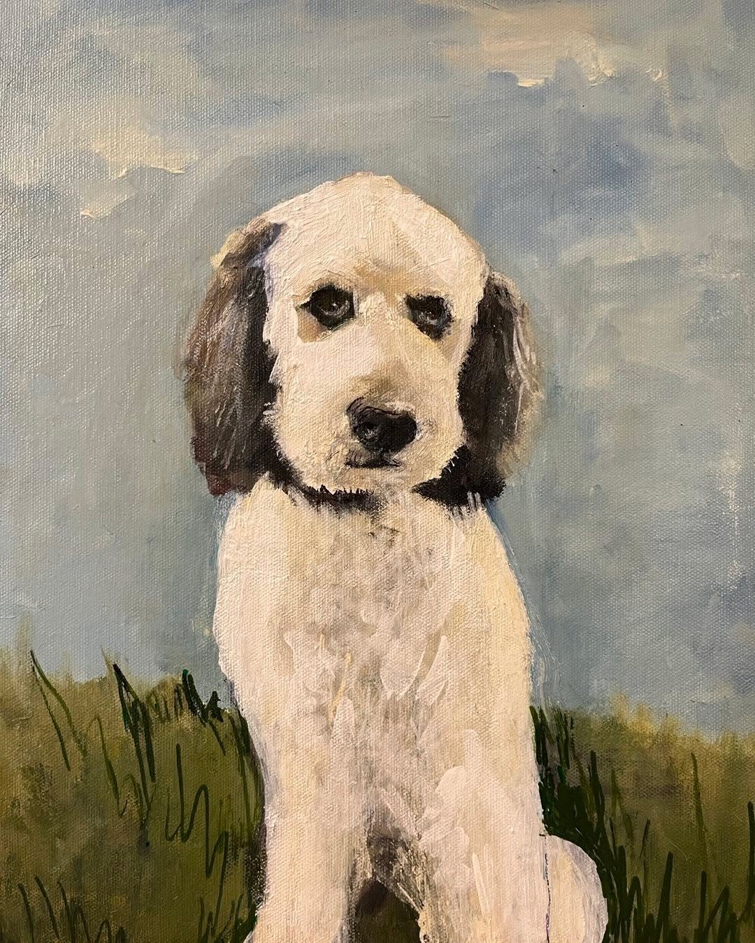 Drawing No. 1,228, 'This is “Beau” in a portrait that my friend, Stella, commissioned as a wedding gift for Beau’s human mother. Stella feels that the portrait captures Beau perfectly. I am so pleased.', posted DEC 3, 2022
